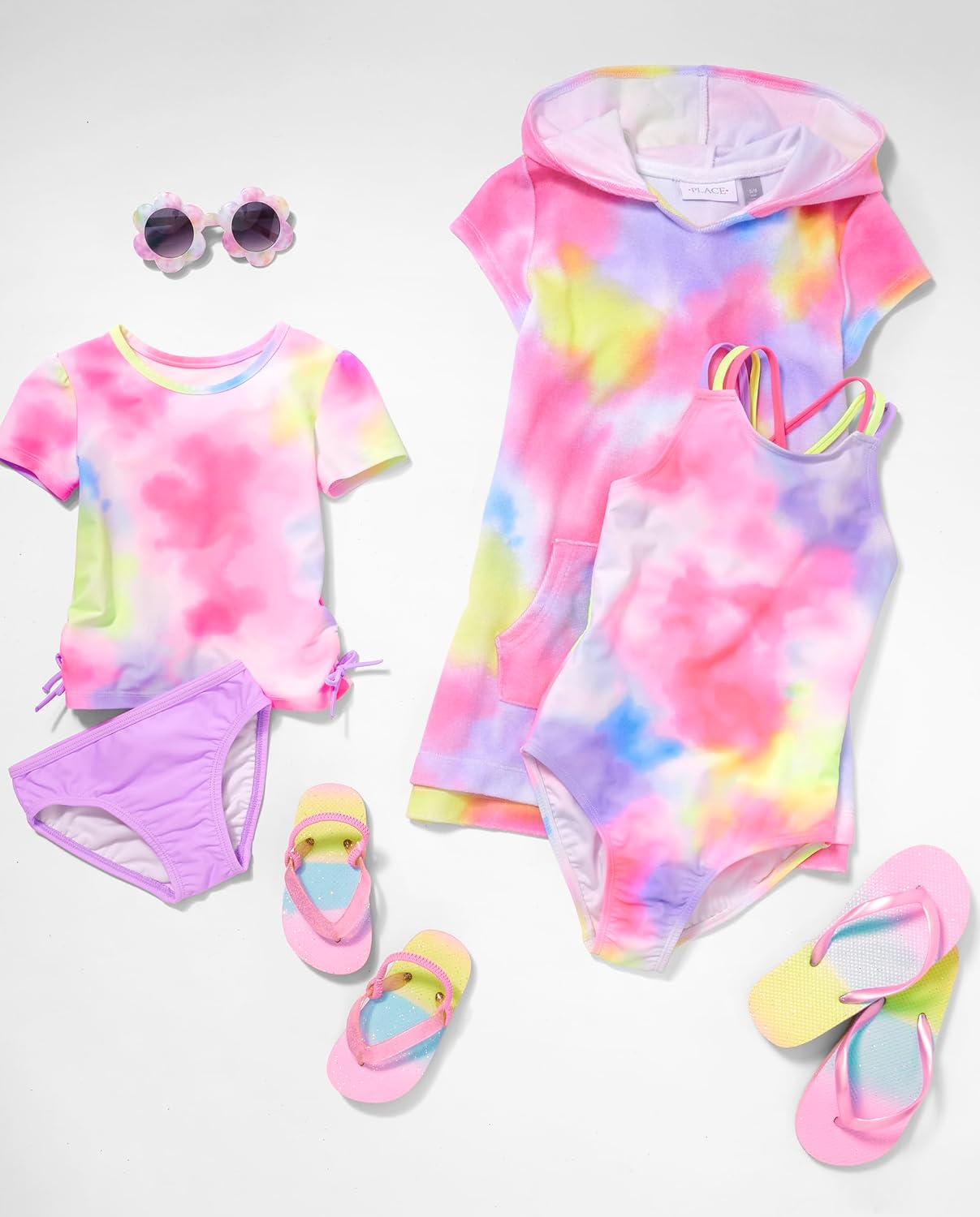 Detalle 2 de The Children's Place Girls' Hooded Swim Coverups