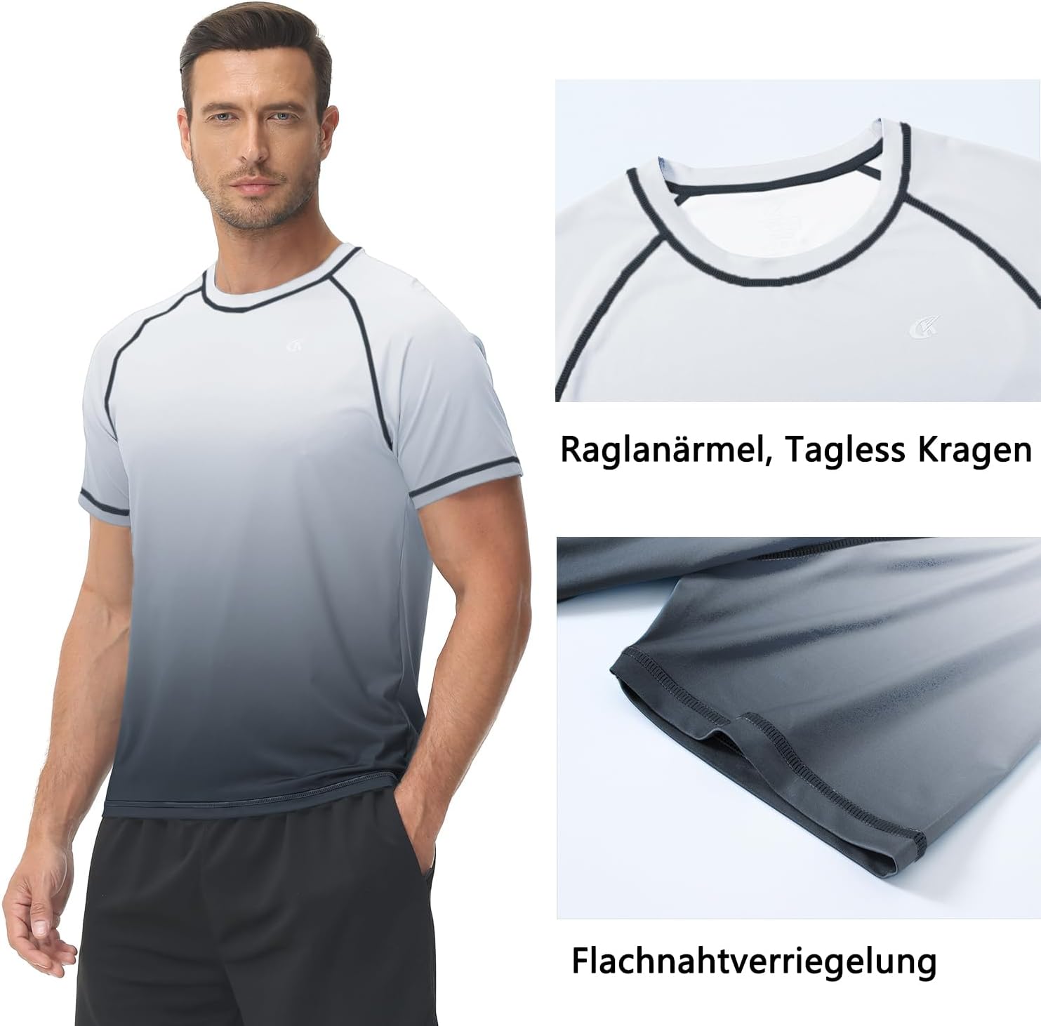 Thumbnail 5 de Huayuzh Rashguard Herren UV Shirt 🏊