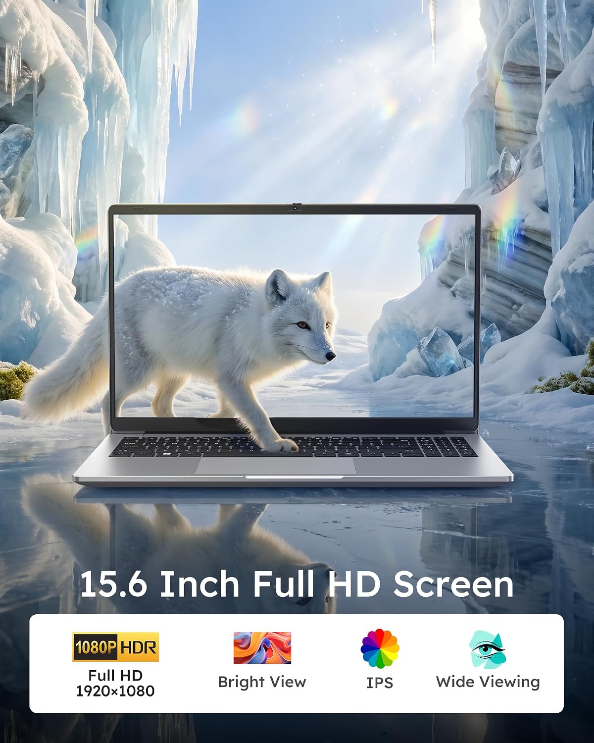 Detalle de Amzboy NB15 15.6-Inch Windows 11 Laptop, FHD Display, 4GB RAM, 128GB eMMC