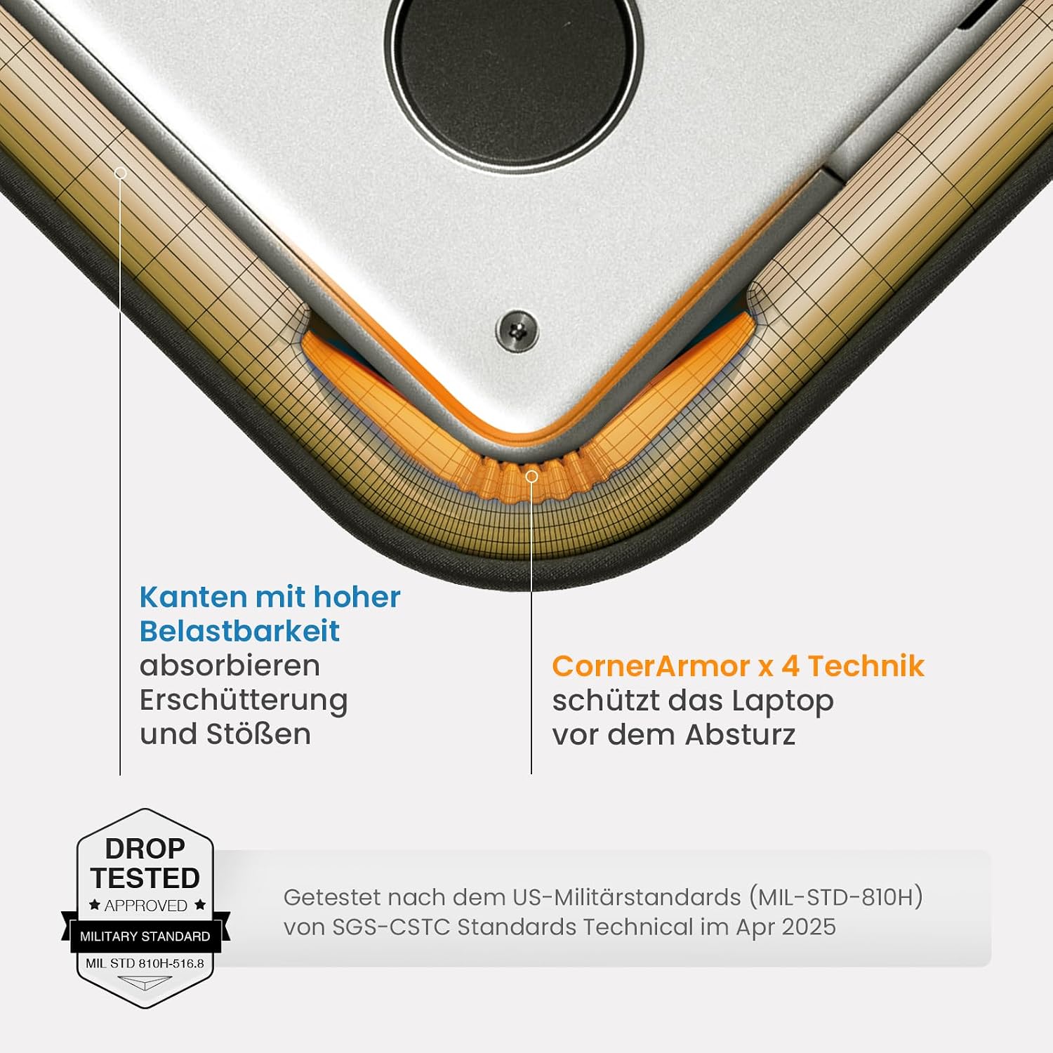 Detalle de tomtoc Gesteppte Laptop Tasche Hülle für 13-Zoll MacBook Air/Neo iPad – Terra-A27 Stil