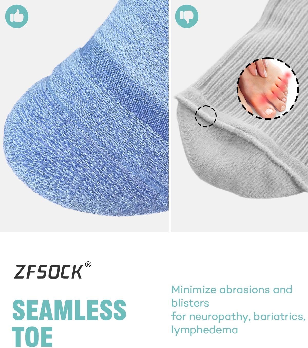 Thumbnail 2 de ZFSOCK Diabetic Socks Bamboo for Women