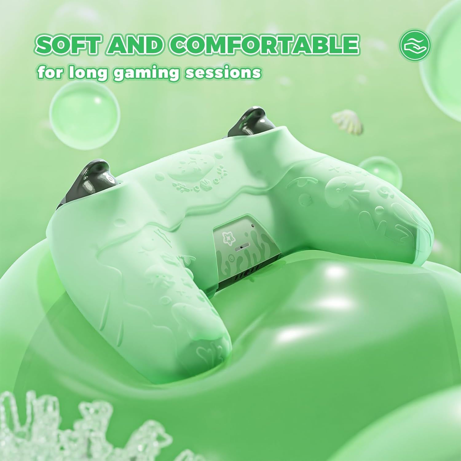 Thumbnail 2 de playvital PS5 Controller Cover Skin Pastel Green
