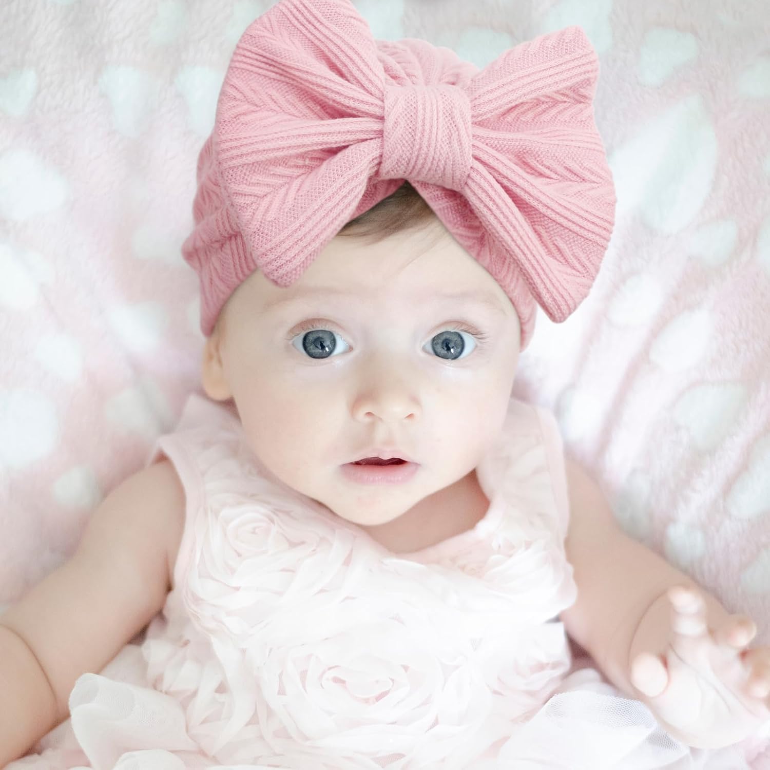 Thumbnail 2 de DRESHOW Newborn Hats Mittens Set: Soft Cotton Hospital Hat and Scratch-Prevention Mittens (0–6 Months)