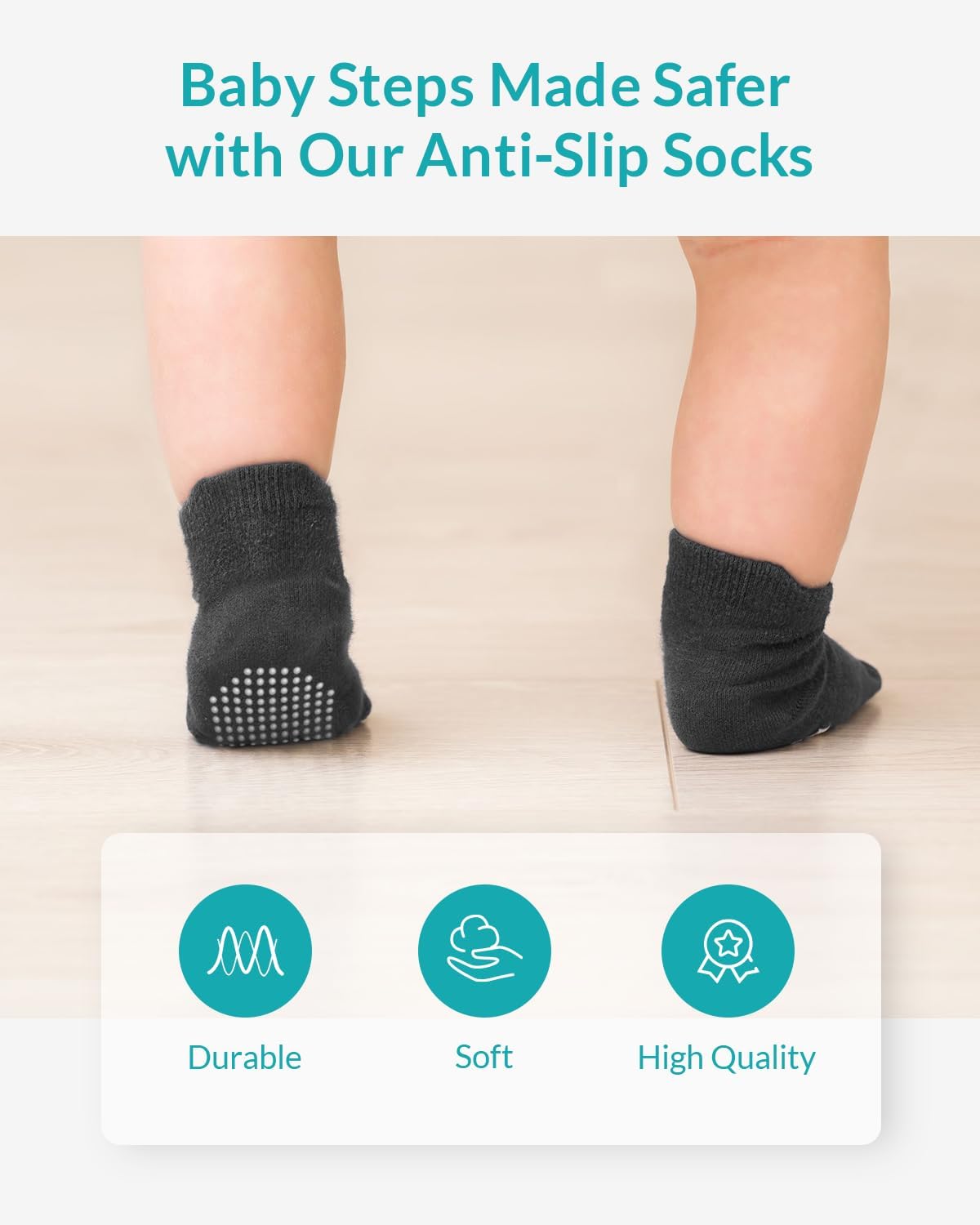 Detalle de Infinno Baby Non-Slip Socks, 9 Pairs