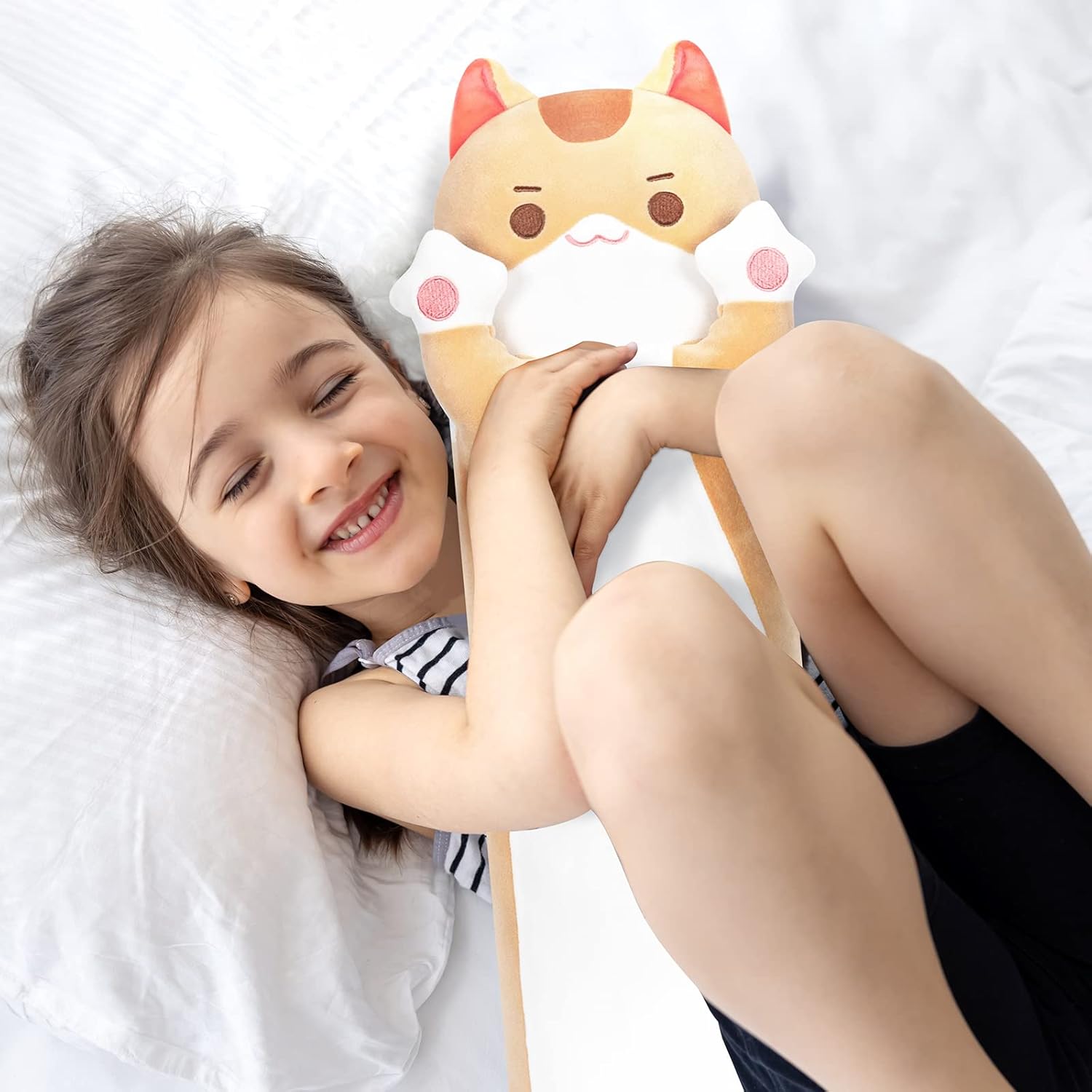 Detalle de Mewaii Peluche Coussin Long 70 cm — Oreiller chat kawaii pour enfant