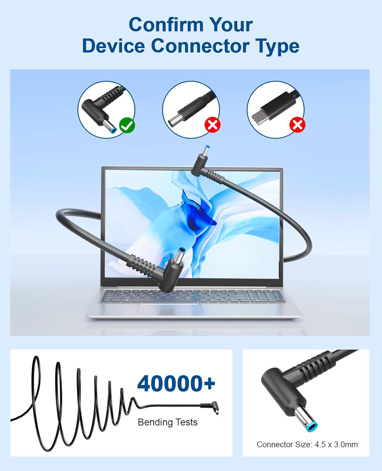 Thumbnail 3 de HP 45W Laptop Charger 19.5V 2.31A