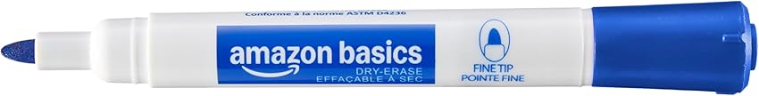Detalle de Amazon Basics Low-Odor Dry Erase Fine Tip 36 unidades 🖊