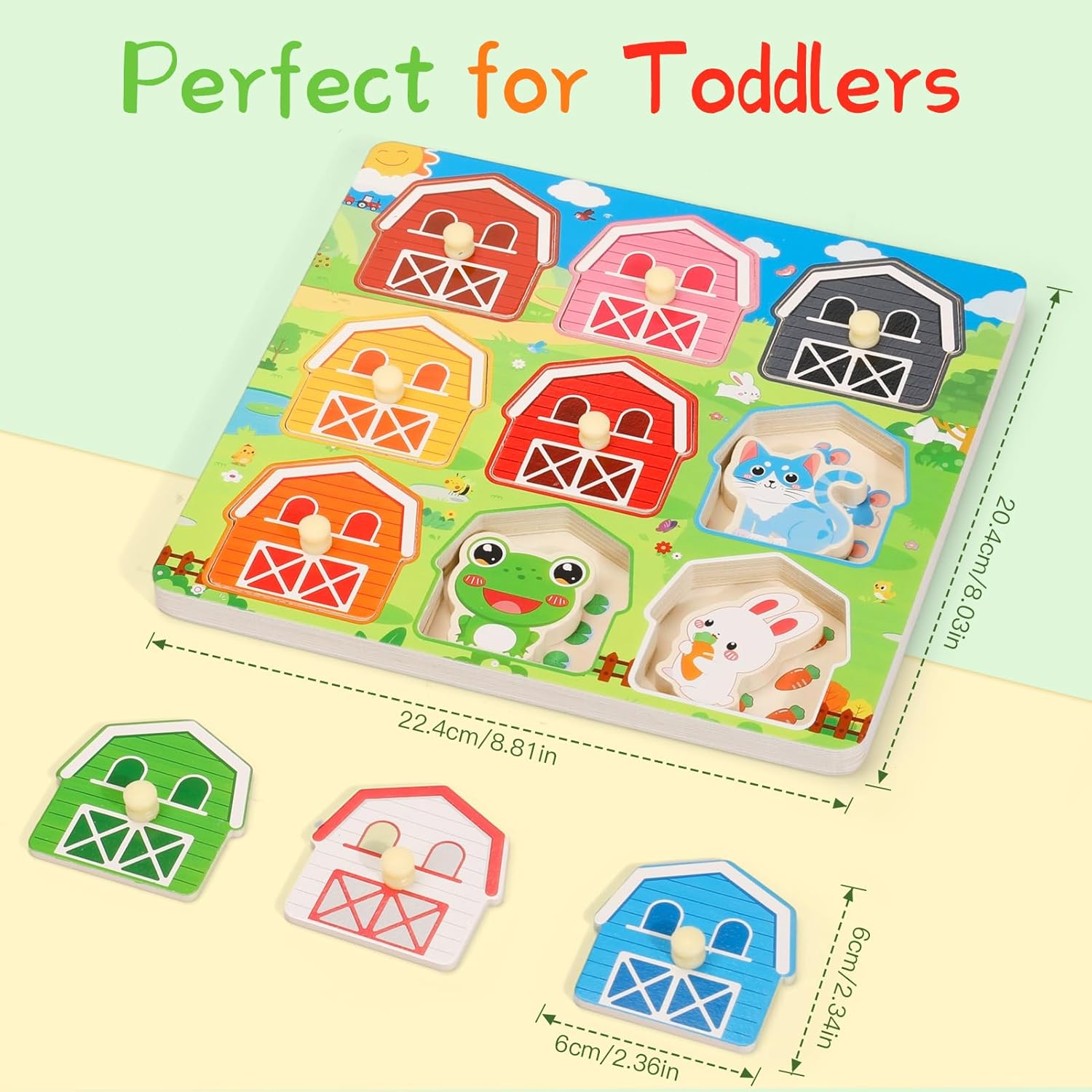Thumbnail 2 de Holzpuzzle Montessori Tierpuzzle ab 1 Jahr