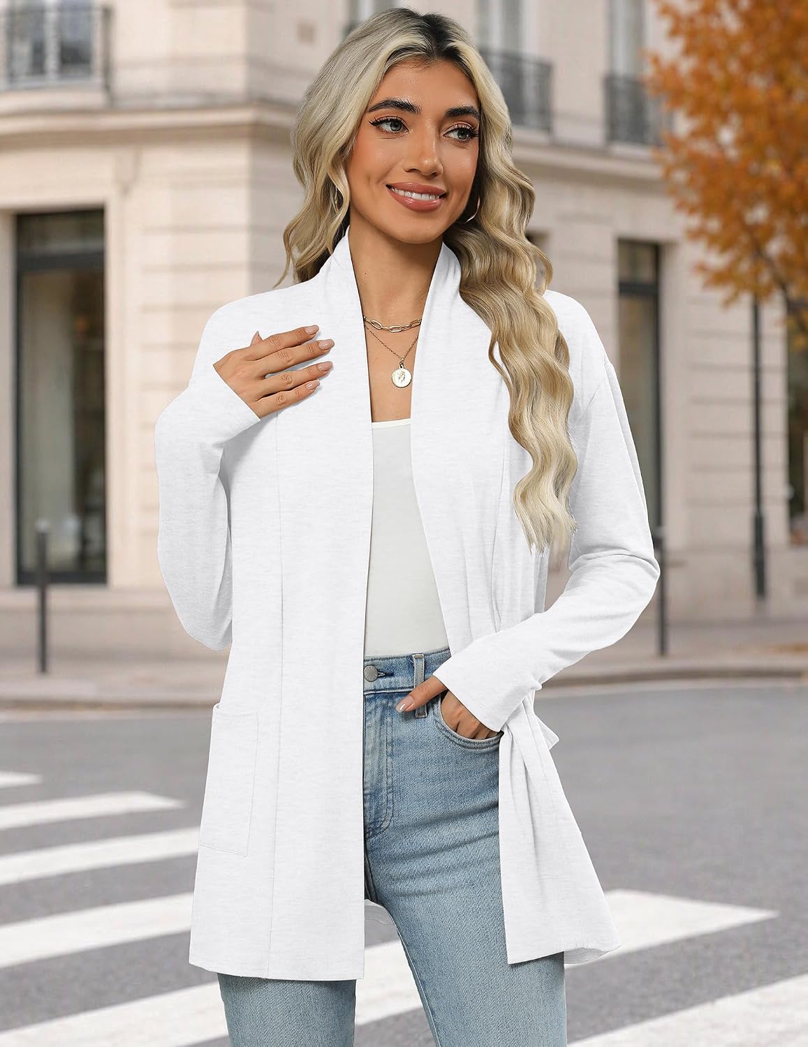Detalle de Zeagoo Women's Cardigan, Long Sleeve