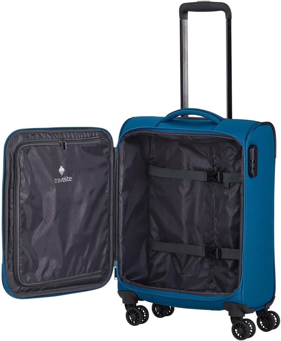 Thumbnail 4 de Travelite CHIOS: valigia a mano rigida morbida 55 cm | 34 L con protezione bordi e clip-on