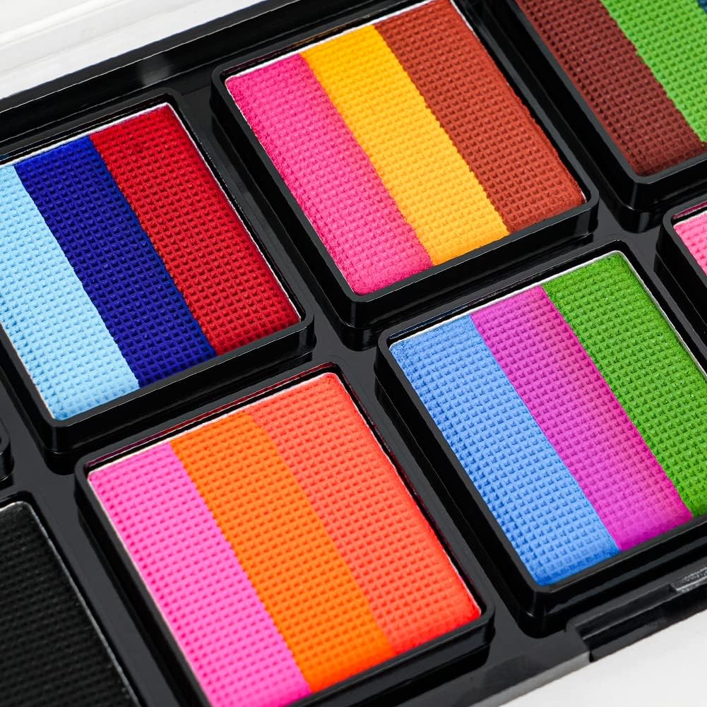 Detalle 2 de LOPHE 26-Color Rainbow Face & Body Painting Kit – Safe, Water-Based Birthday Party Set