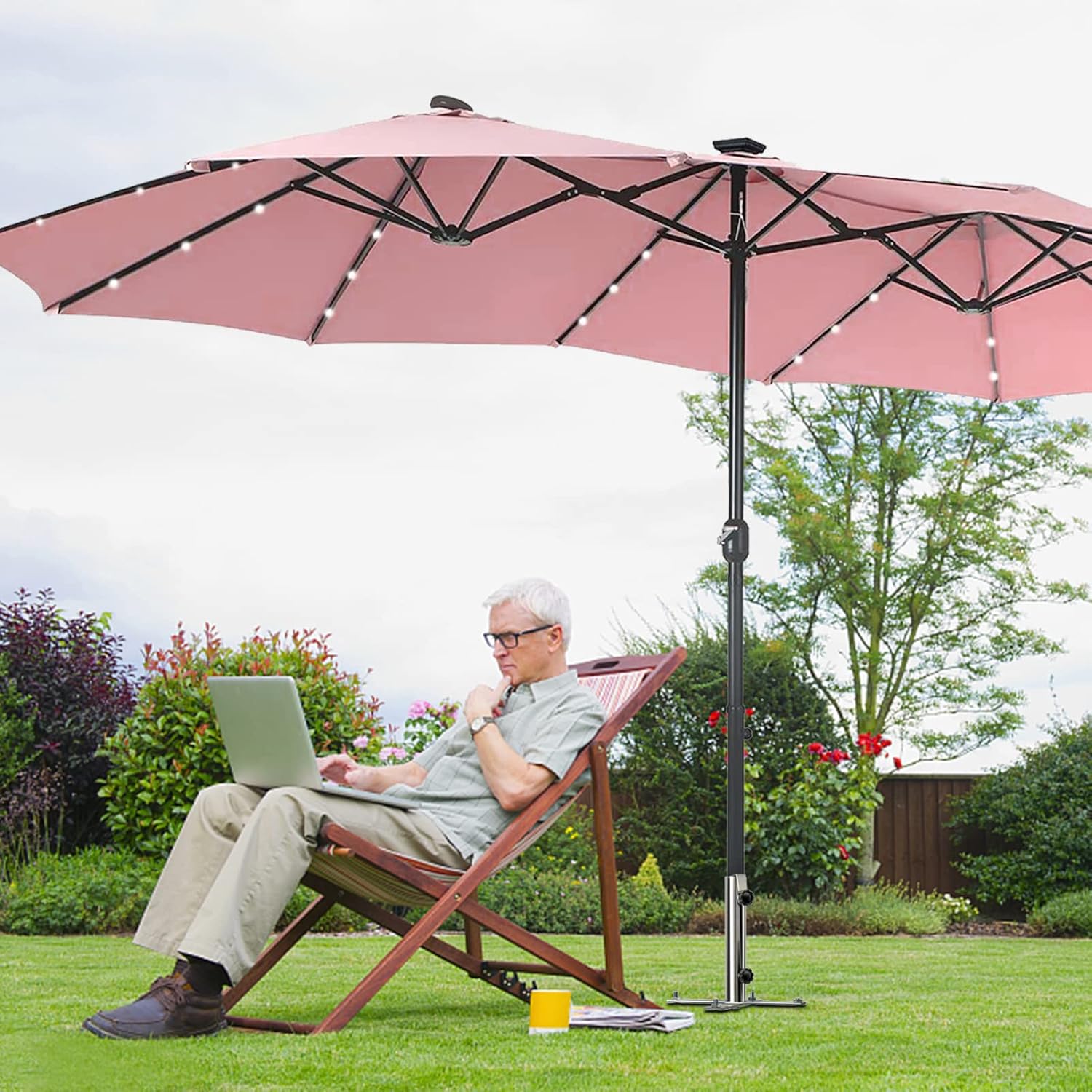 Thumbnail 3 de LEcylankEr Sonnenschirmständer aus Schwermetall mit Erdspieß – für Schirmstöcke 29–41 mm