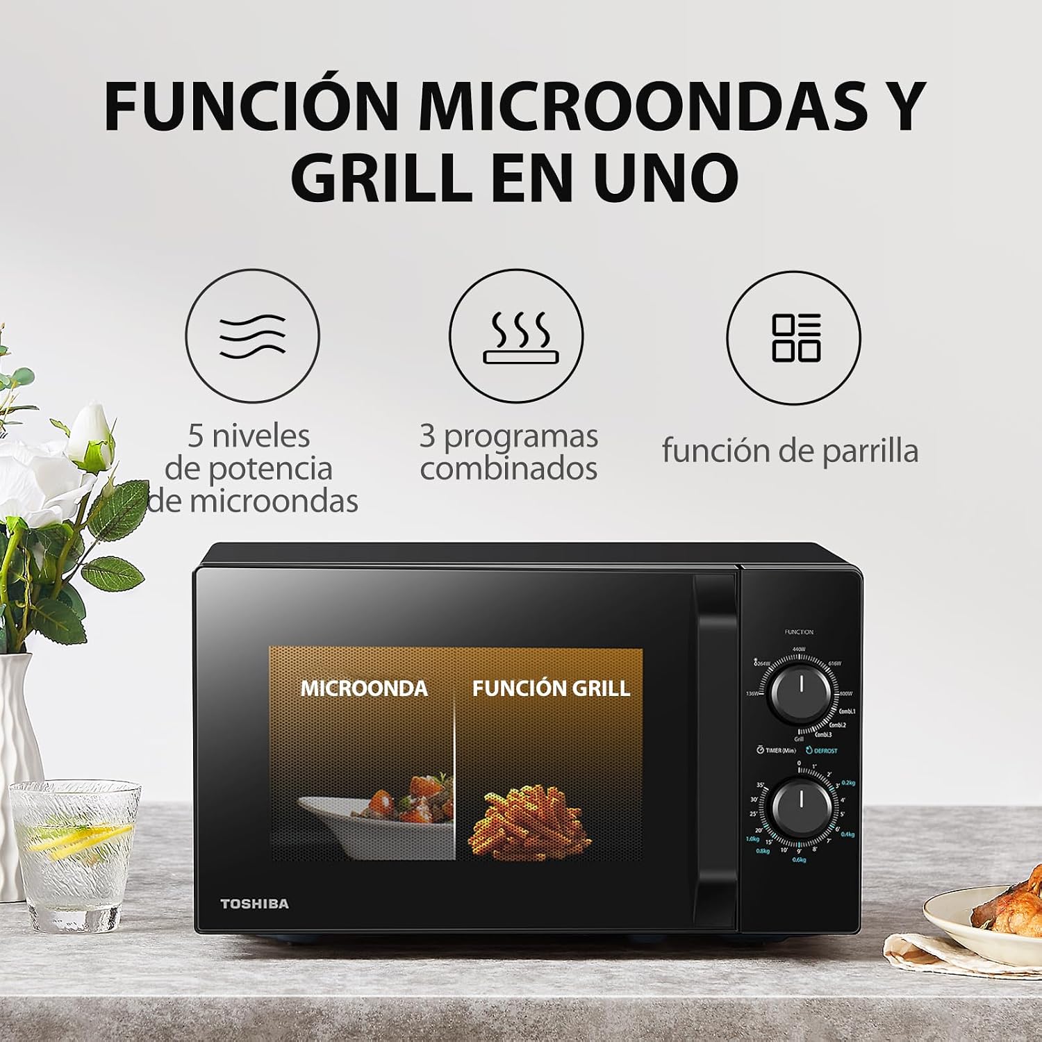 Thumbnail 2 de Toshiba MW2-MG20P(BK) microondas 20 L 800 W