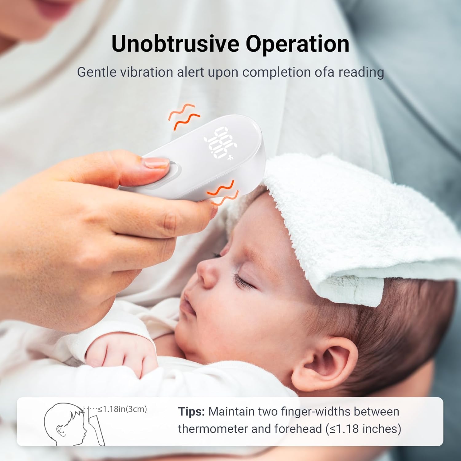 Detalle 2 de iHealth PT3 No-Touch Forehead Thermometer — Fast, Hygienic Temperature Readings for All Ages