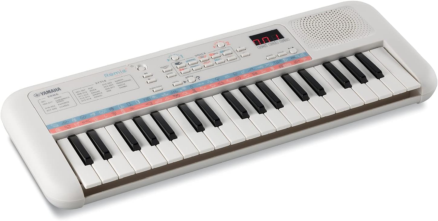 Detalle de Yamaha Remie PSS-E30: Tastiera Digitale per Bambini, 37 Mini Tasti, Suoni e Funzioni di Apprendimento