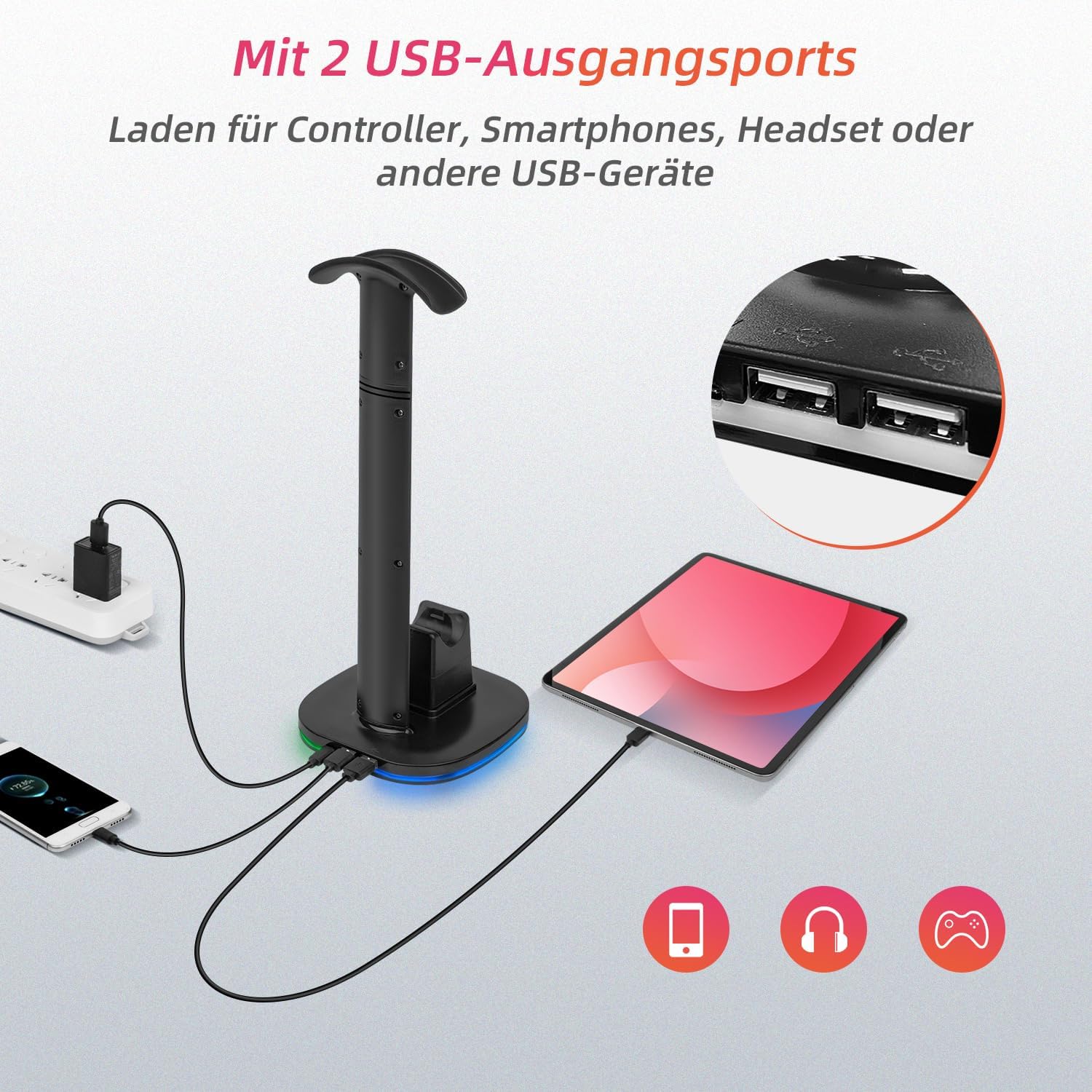 Thumbnail 5 de Mcbazel Ladestation für PS5 DualSense, RGB