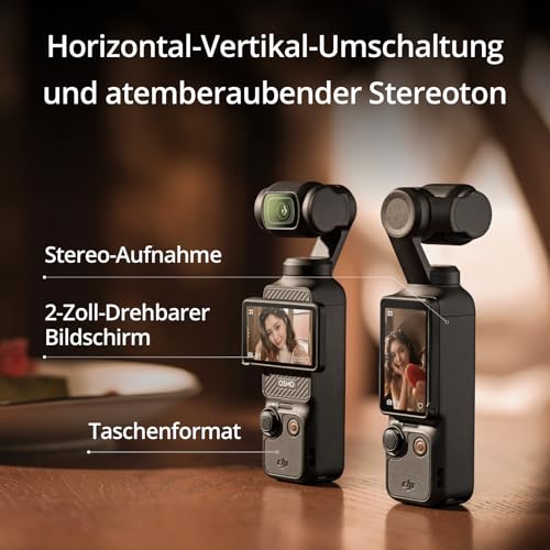 Detalle 2 de DJI Osmo Pocket 3 – Vlogging-Kamera mit 1-Zoll-CMOS, 4K/120 fps