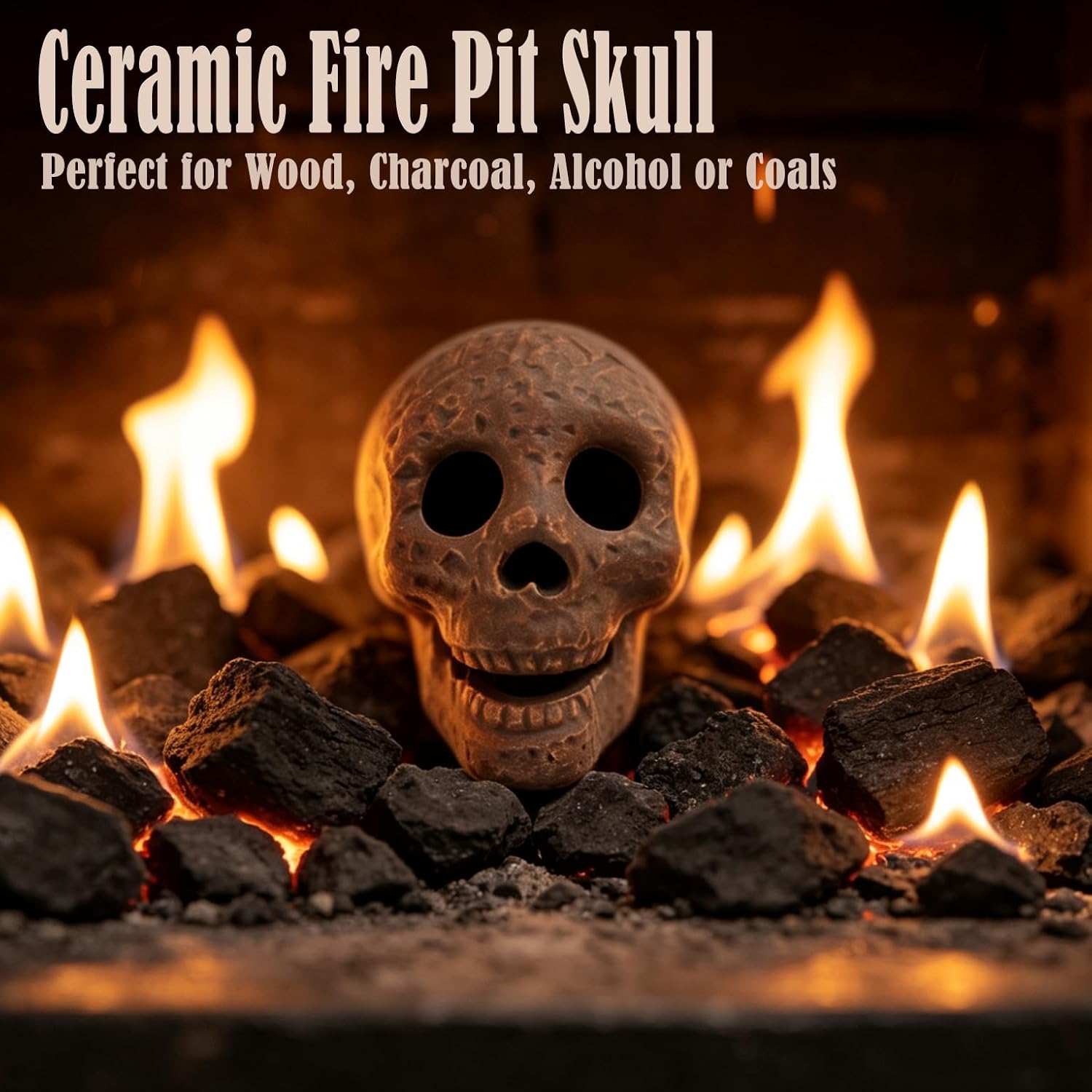 Thumbnail 6 de CAAHANJIA Ceramic Skull Decor, Light Brown