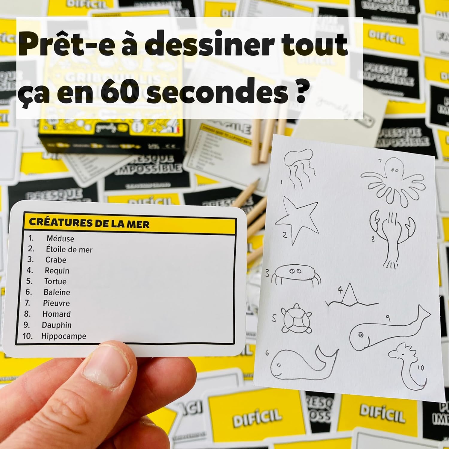 Thumbnail 3 de Gamely Gribouillis Chrono Jeu de dessin 60s