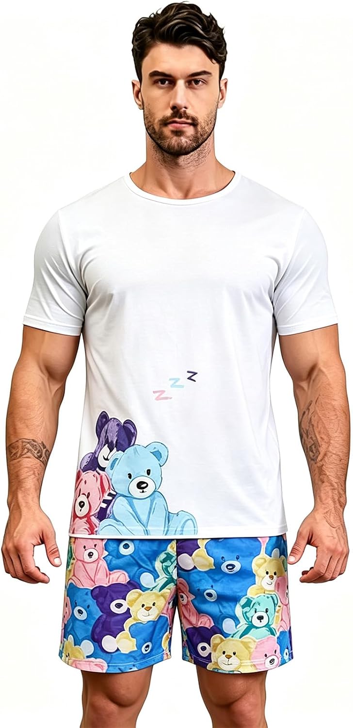 Detalle de Zefortex Men's Pajama Set, 95% Polyester