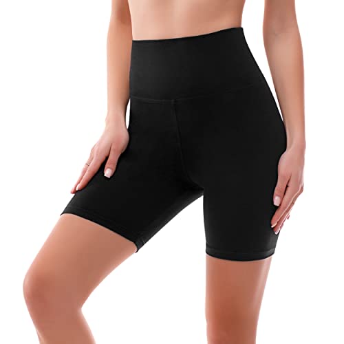 Detalle de SINOPHANT Pantalones Cortos de Cintura Alta para Mujer (XXL) –Compresión y Elasticidad para Yoga, Running y Más