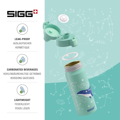 Detalle de Sigg WMB ONE Dive Kinder-Trinkflasche 0,6 L – Auslaufsicher, kohlensäurefest, leicht