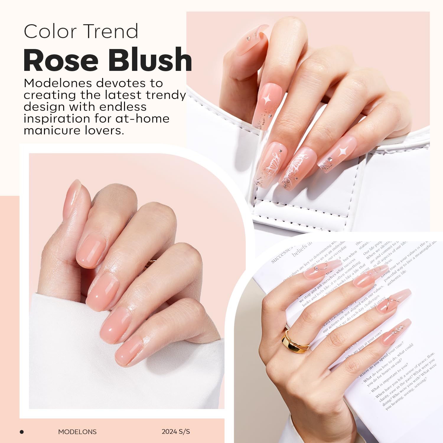 Detalle de modelones Aufbaugel 15 ml Rosa đź’…