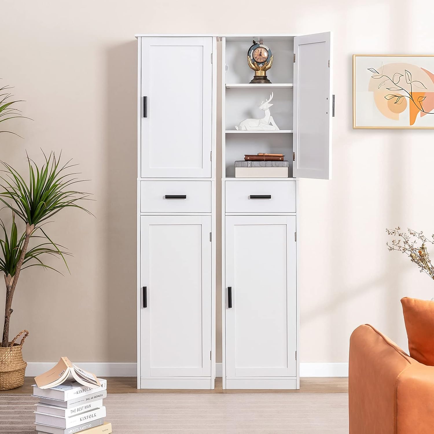 Detalle 2 de usikey Tall Bathroom Cabinet, 67-Inch