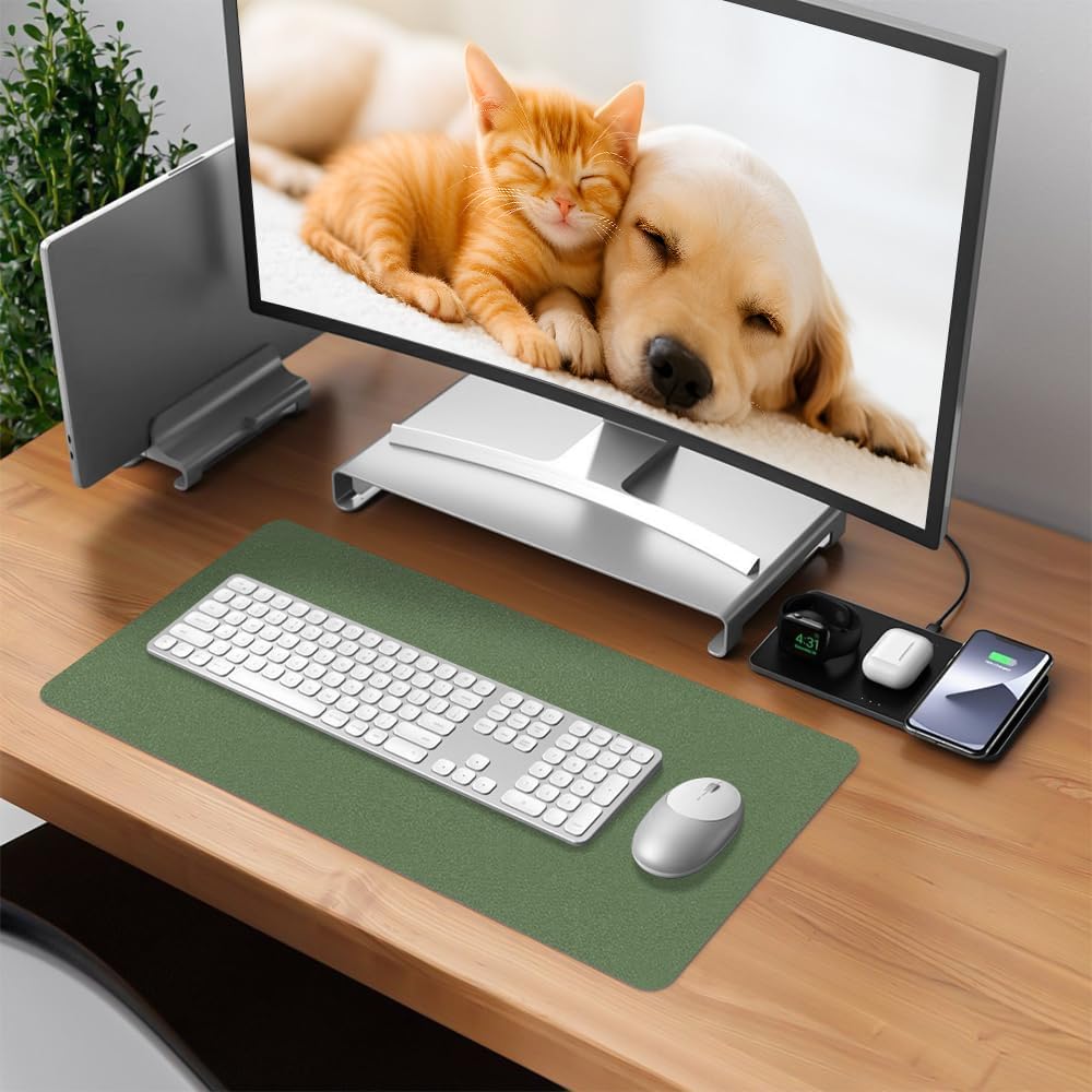 Thumbnail 3 de Niviy Leather Desk Mat Non-Slip PU Mouse Mat (60 x 35 cm) – waterproof desk protector