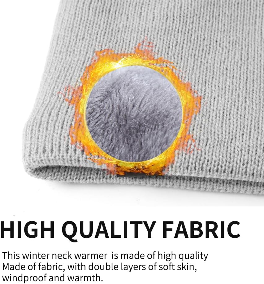 Detalle 2 de HGDGears Winter Halsschlauch – Unisex Schlauchtuch als Maske, Windschutz und Halstuch