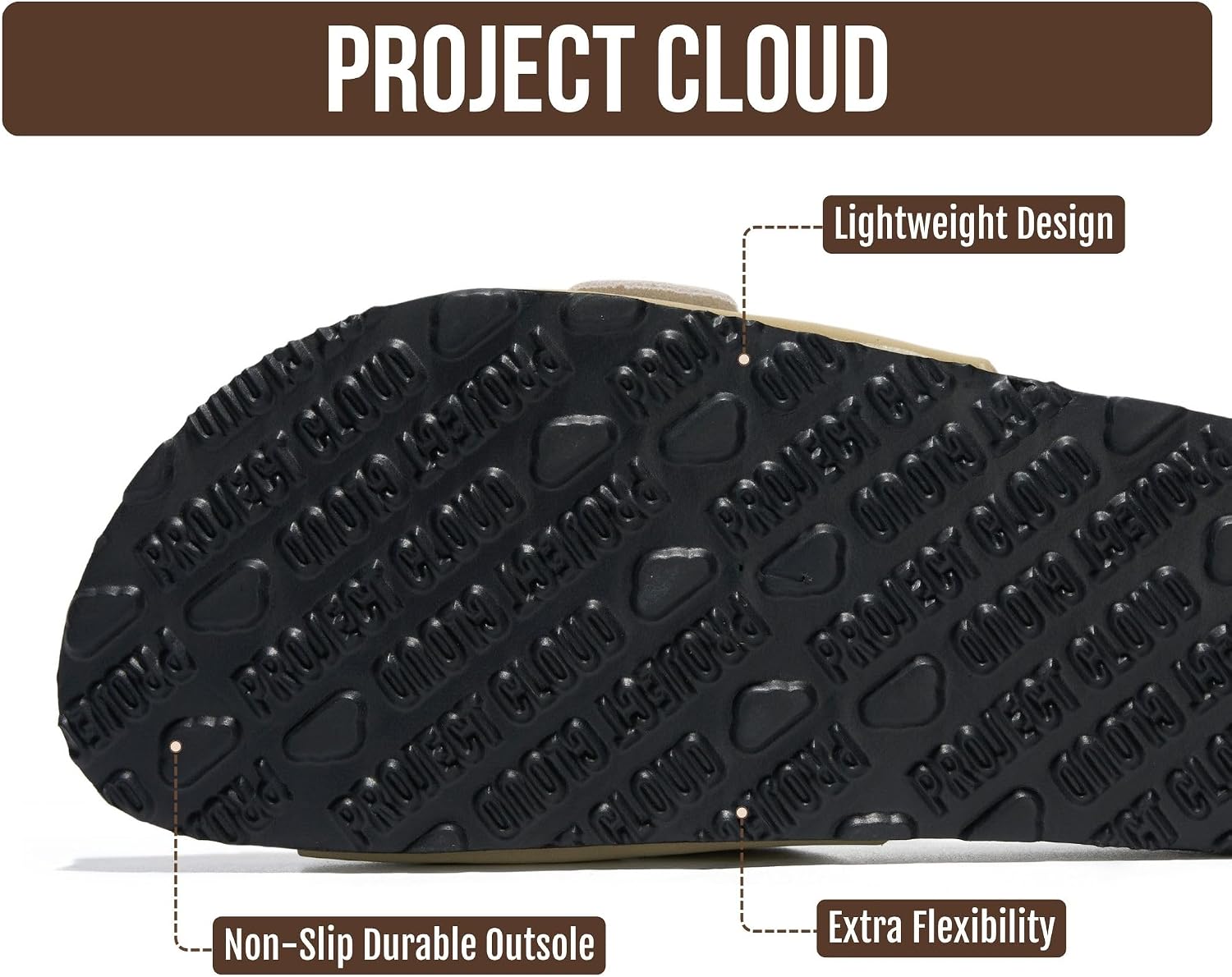 Detalle de Project Cloud 100% Genuine Leather Sandals for Women