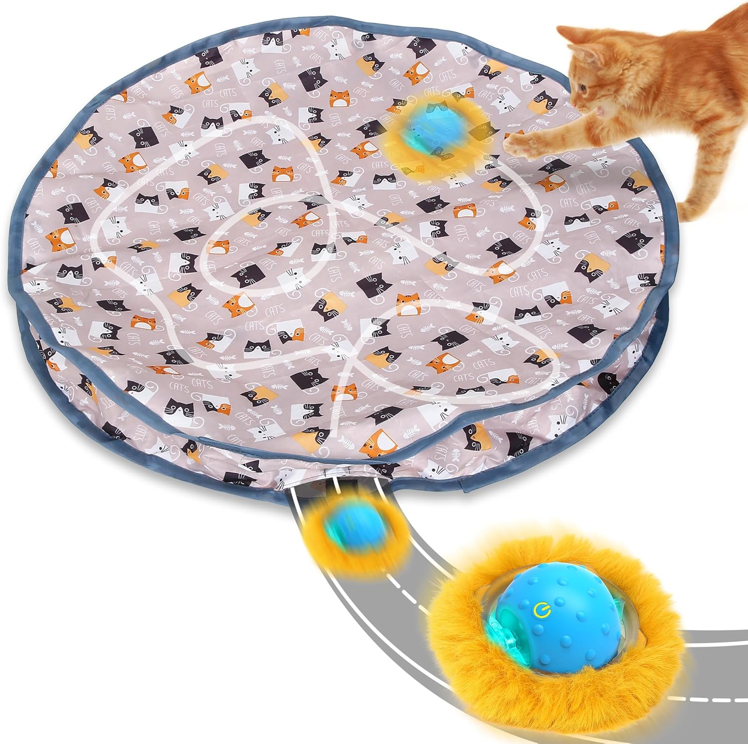 Detalle de PUHOHUN Cat Toys Ball Brown