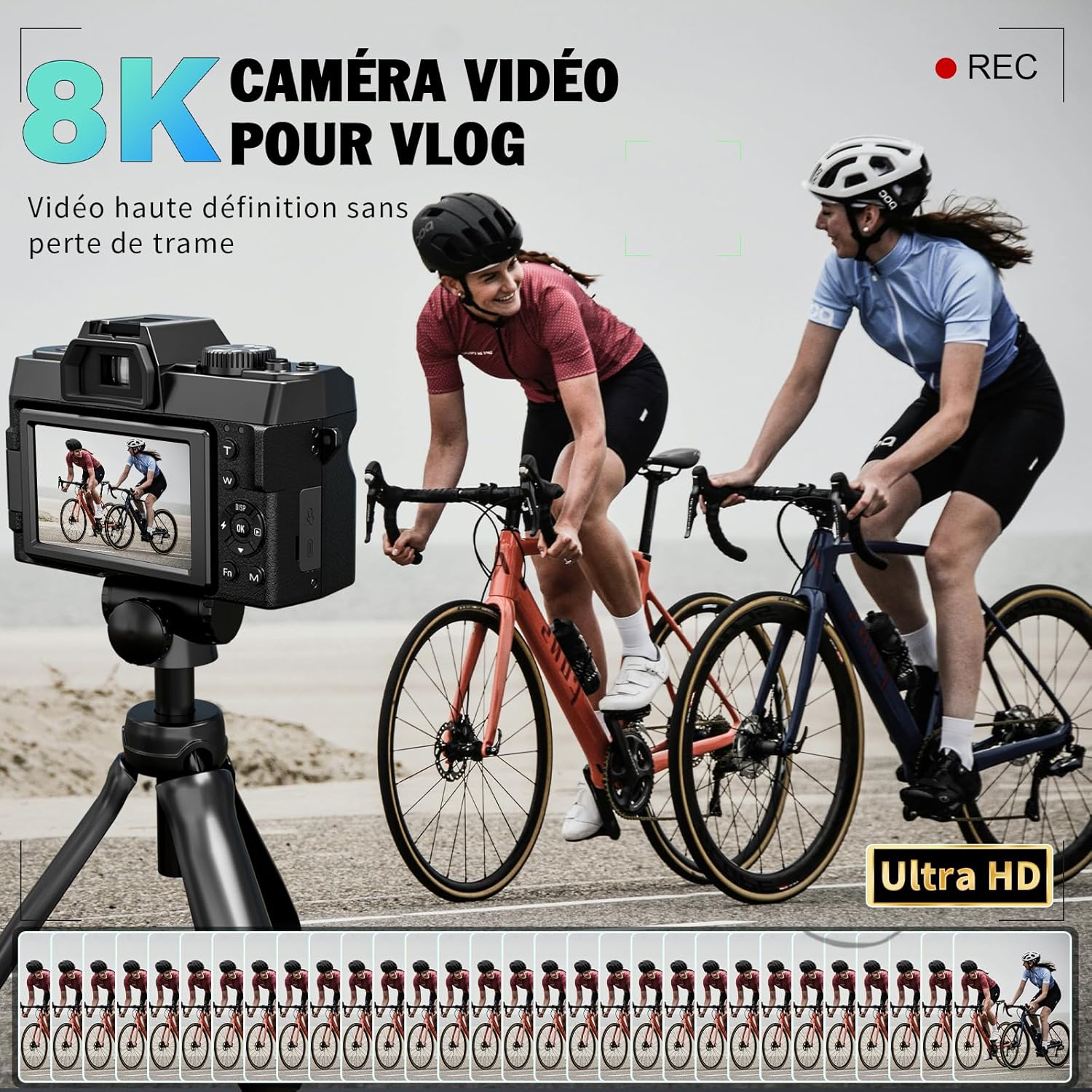Thumbnail 2 de NBD Appareil Photo numérique 8K 64MP avec autofocus et zoom 16x - Noir