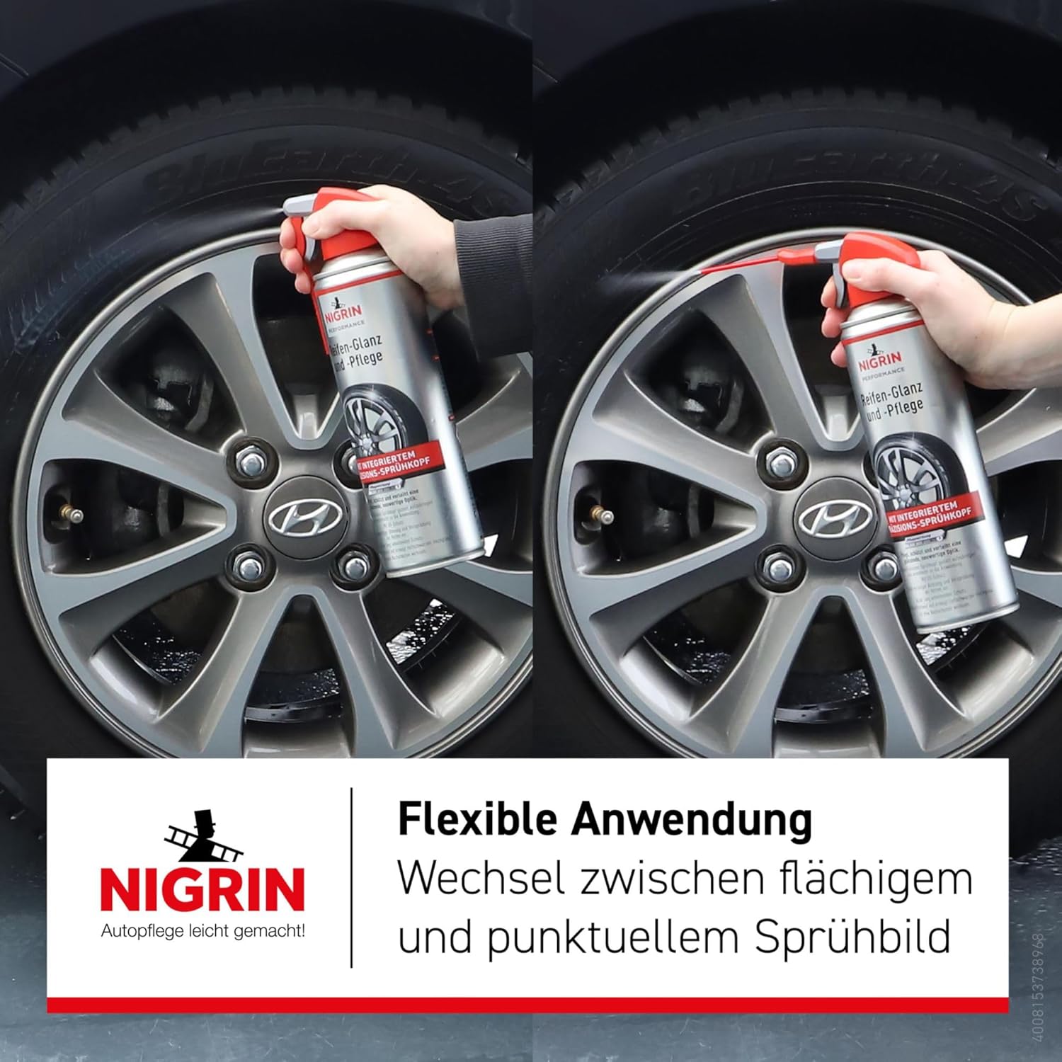 Thumbnail 5 de Nigrin Performance Reifen-Glanz und –Pflege, 500 ml – Schutz, Glanz und Pflege für Autoreifen