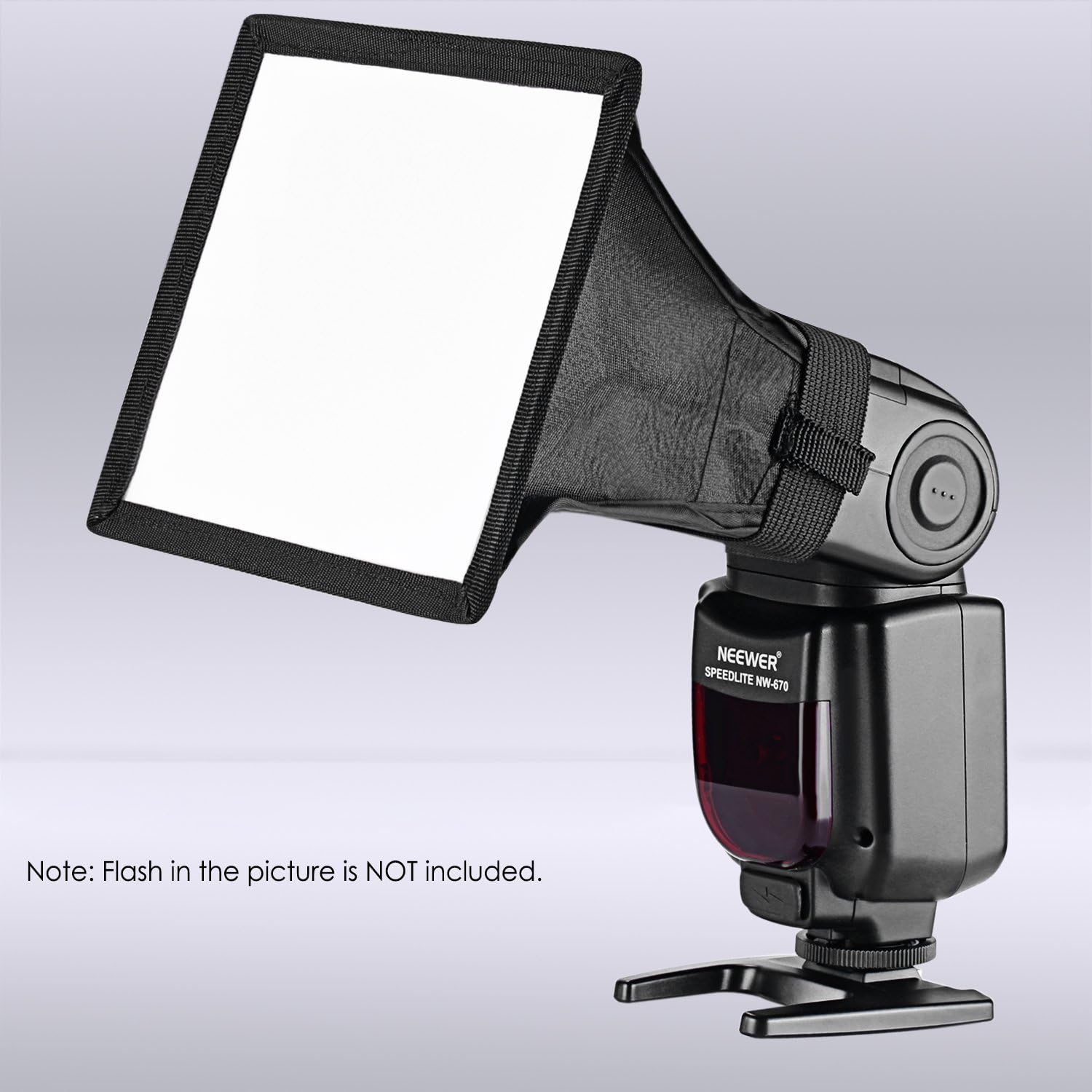 Detalle de NEEWER kit diffusore flash Speedlite con softbox e riflettore per Canon, Nikon e altre DSLR (per TT560/TT850/TT860/NW561/NW670/VK750II)