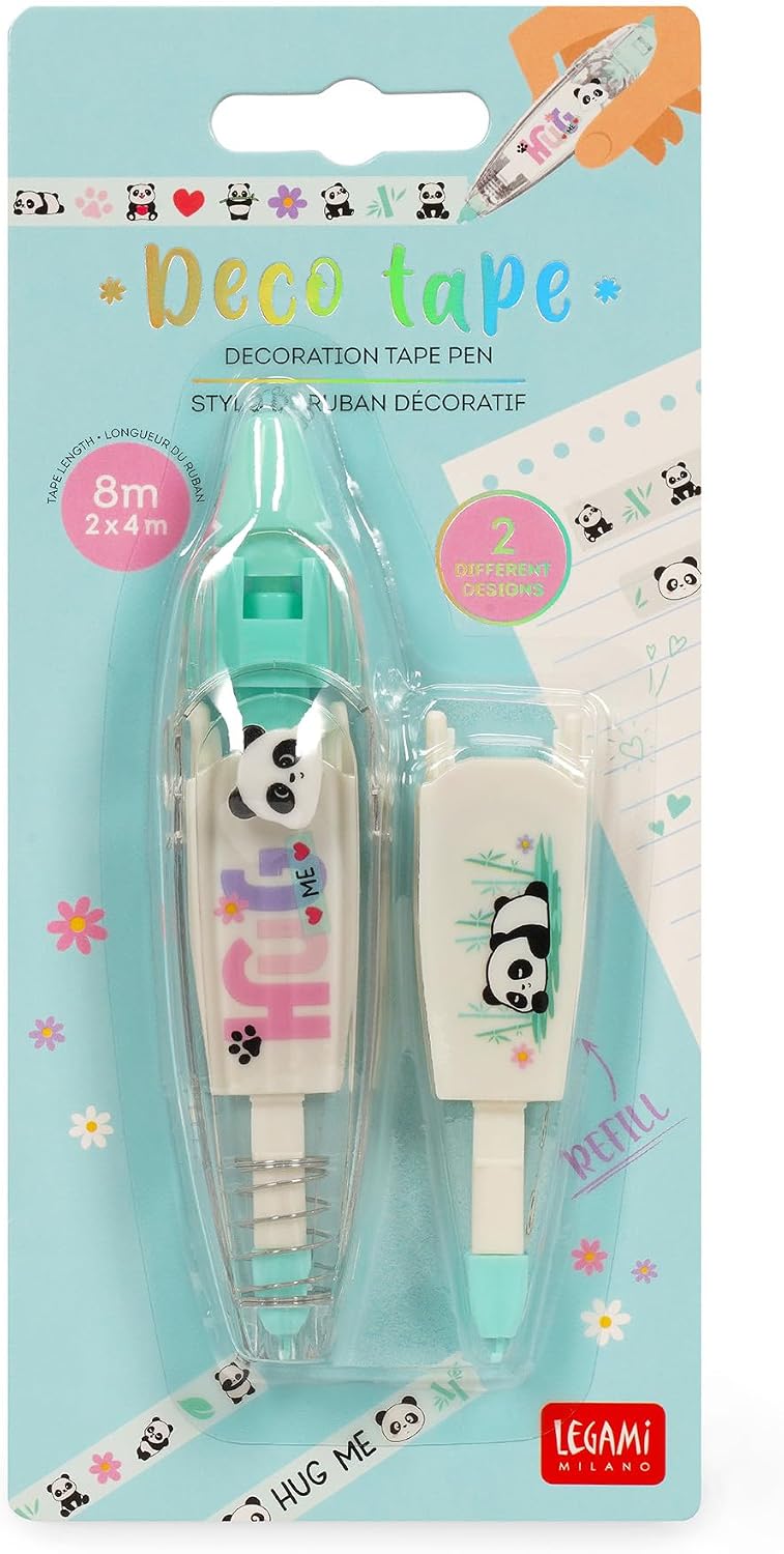 Detalle 2 de LEGAMI Deco Tape Pen – dekorativ tejp med pandatema, 4 m och påfyllning