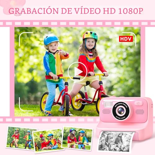 Detalle 2 de Subtail Cámara Infantil Instantánea: fotos y vídeos en 1080P sin tinta para niños de 3 a 12 años