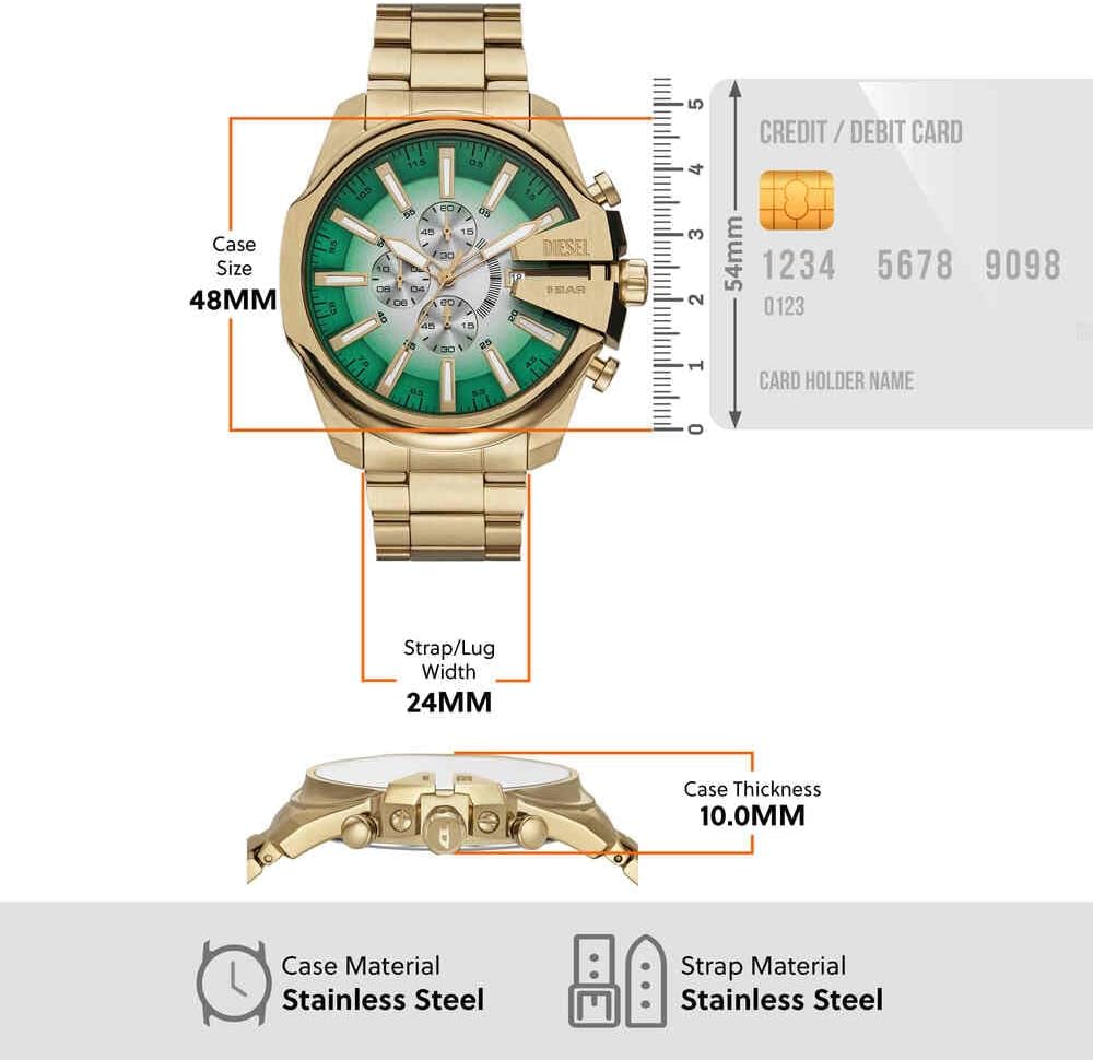 Thumbnail 6 de Diesel Mega Chief Slim Watch für Herren – Chronograph mit 48-mm-Gehäuse
