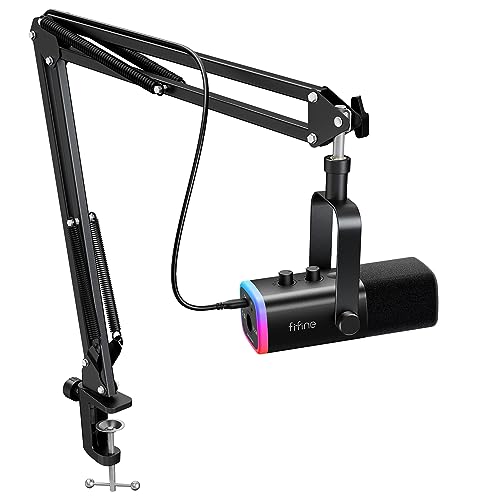 Detalle de FIFINE AmpliGame AM8T XLR/USB Gaming Microphone Set (Dynamic PC Microphone)