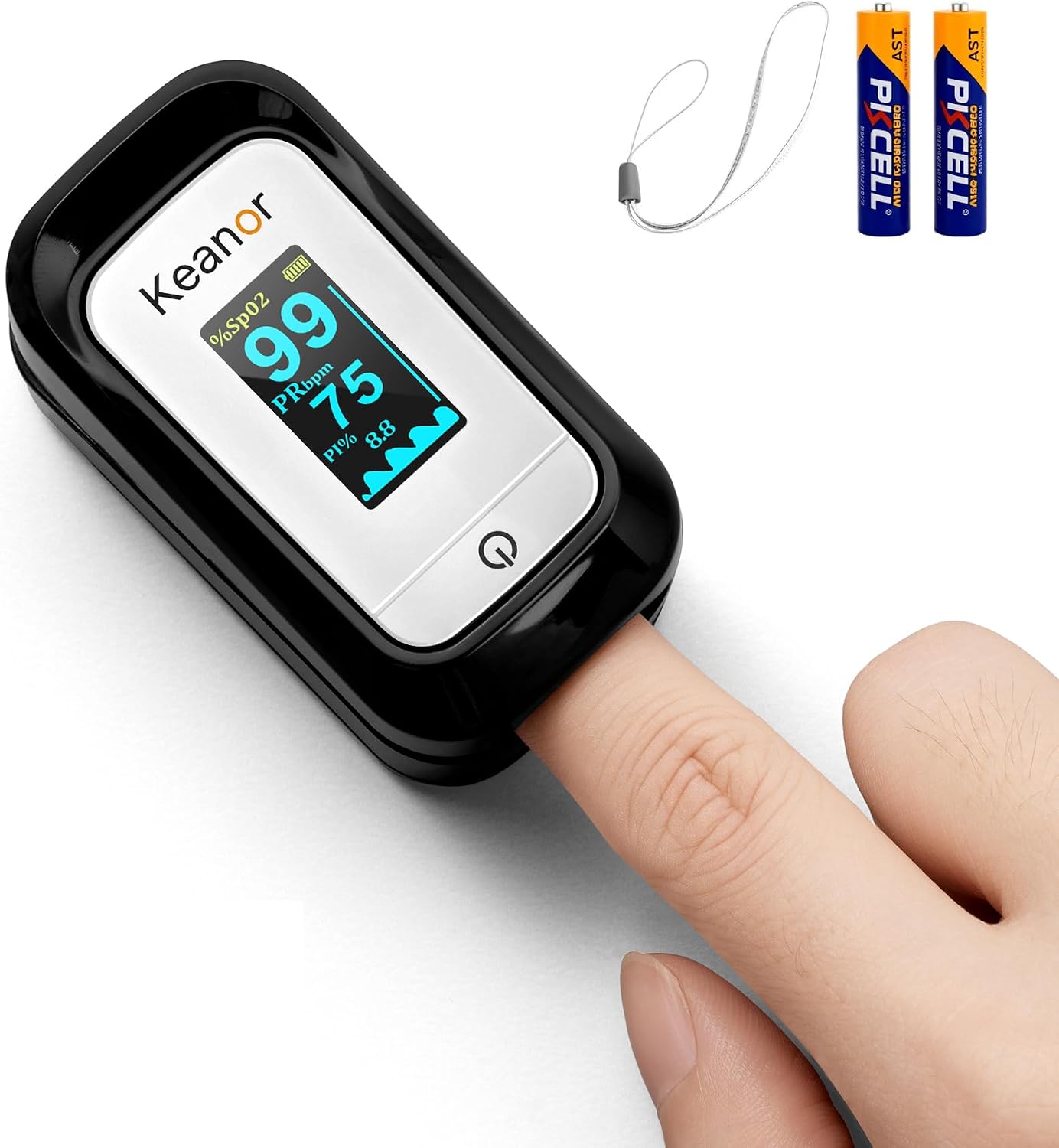 Detalle de Keanor BSX251 Finger Pulse Oximeter with SpO2, Pulse Rate and PI