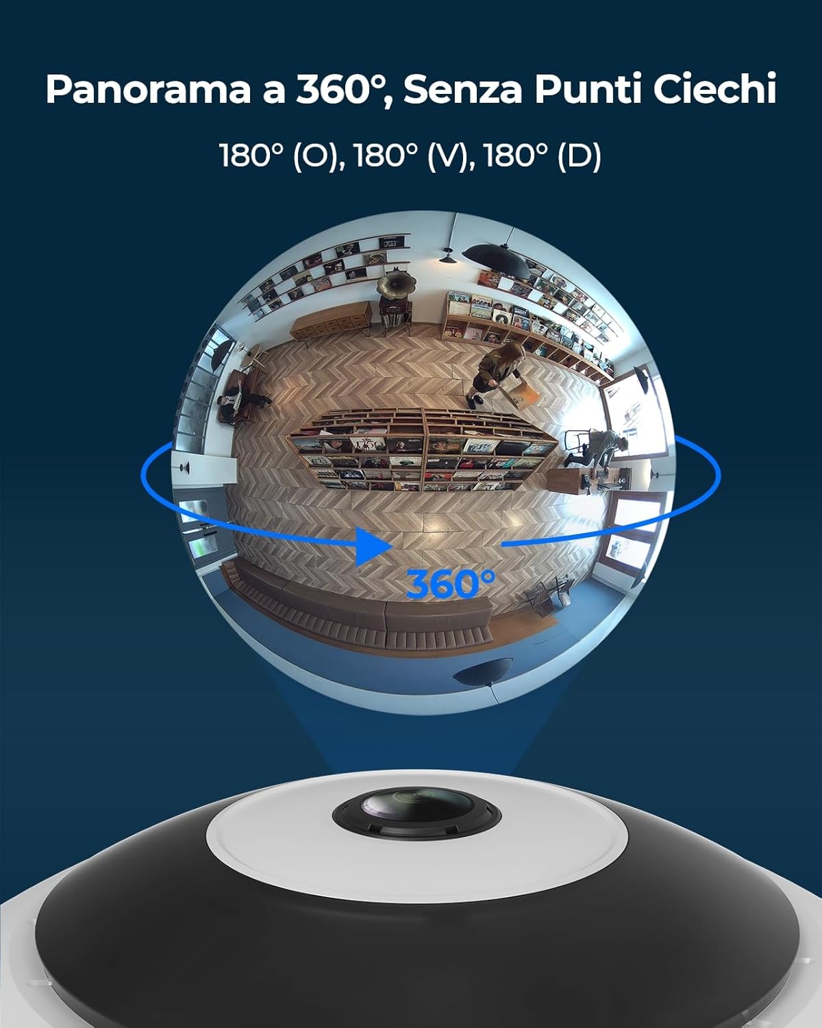 Detalle de Reolink 2K+ Telecamera WiFi panoramica 360° per interno