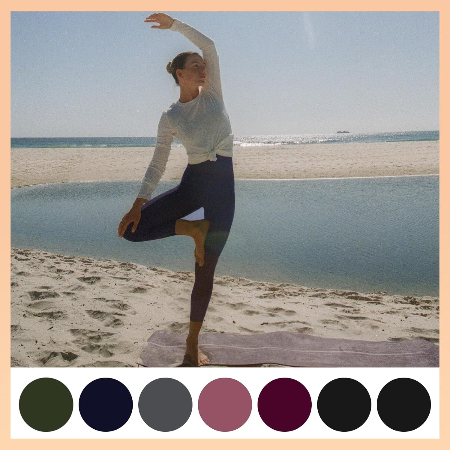 Thumbnail 1 de TNNZEET 7-Pack High-Waisted Yoga Leggings with Pockets (Full Length & Capri) for Women