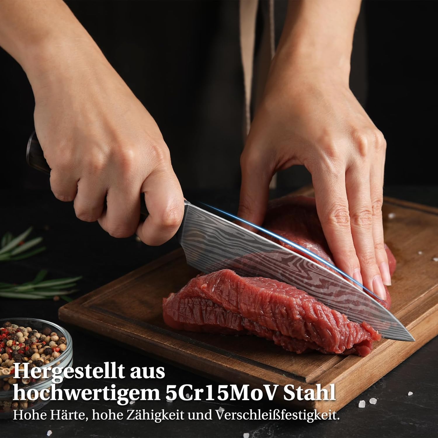 Thumbnail 3 de INOMO Küchenmesser – Vatertagsgeschenk für Papa, Chefmesser und Fleischmesser