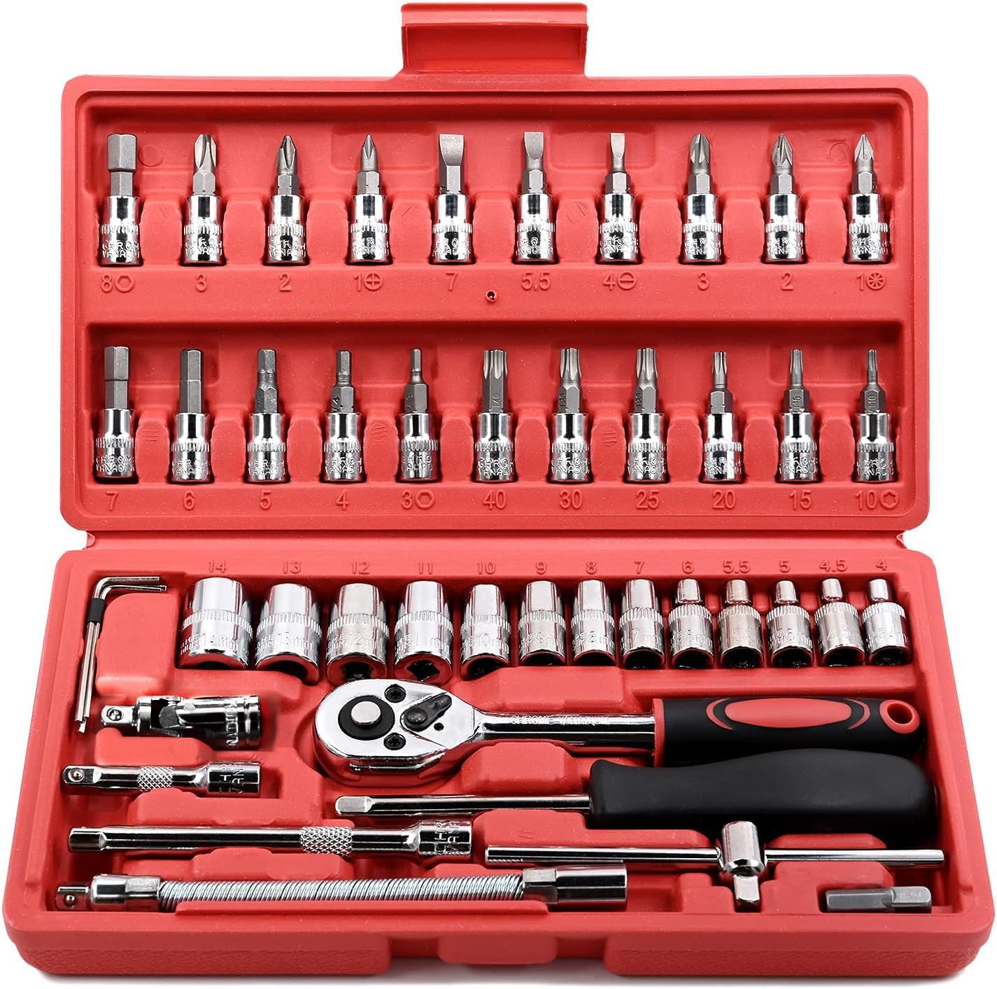 Detalle de EGOFINE 46‑piece 1/4" drive socket set