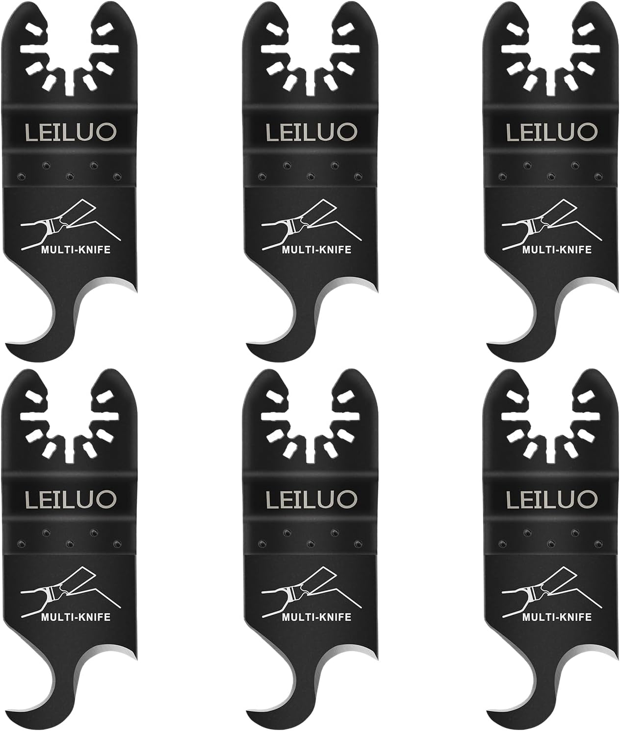 Thumbnail 6 de LEILUO 10er Set oszillierende Multitool-Schaber-/Sägeblätter (8 starr, 2 flexibel) für Farb-, Dichtstoff- und Versiegelungsentfernung
