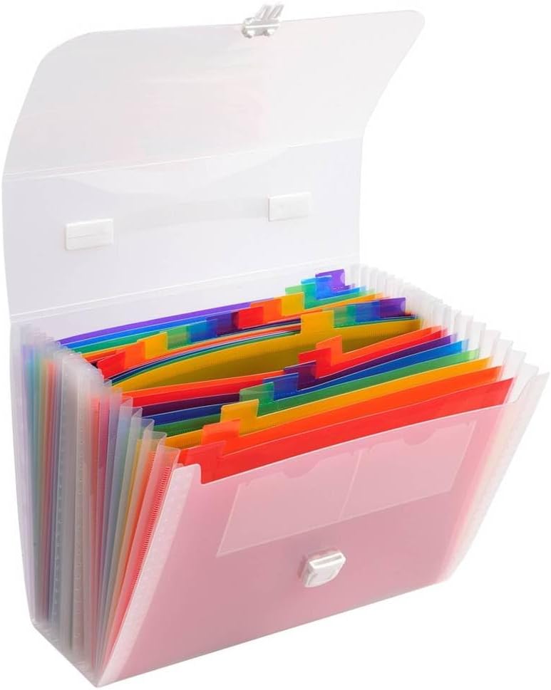 Thumbnail 4 de Exacompta 55698E Classificatore Valigetta con Maniglia Cristallo – 33 x 29 cm, 24 Tasche