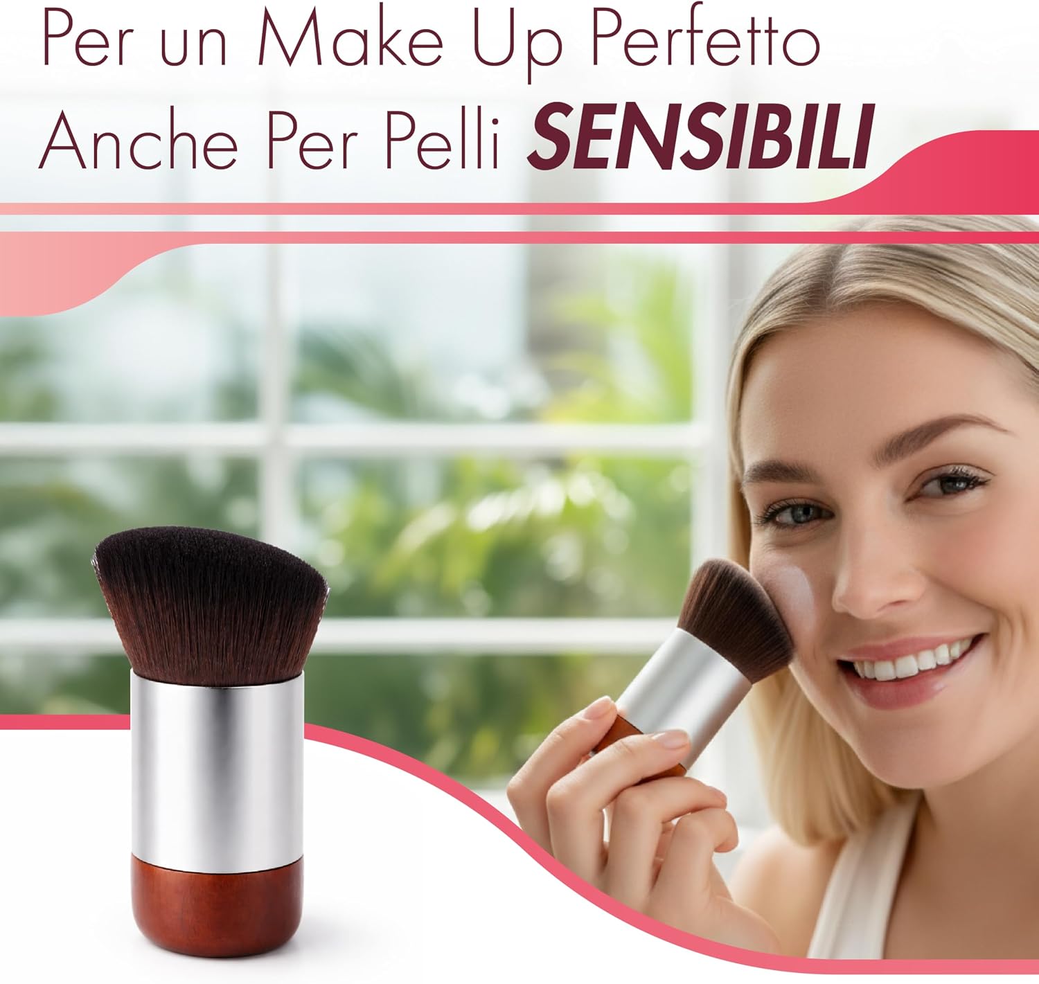 Thumbnail 6 de Pennello Fondotinta Kabuki Professionale: applicazione uniforme e finitura naturale