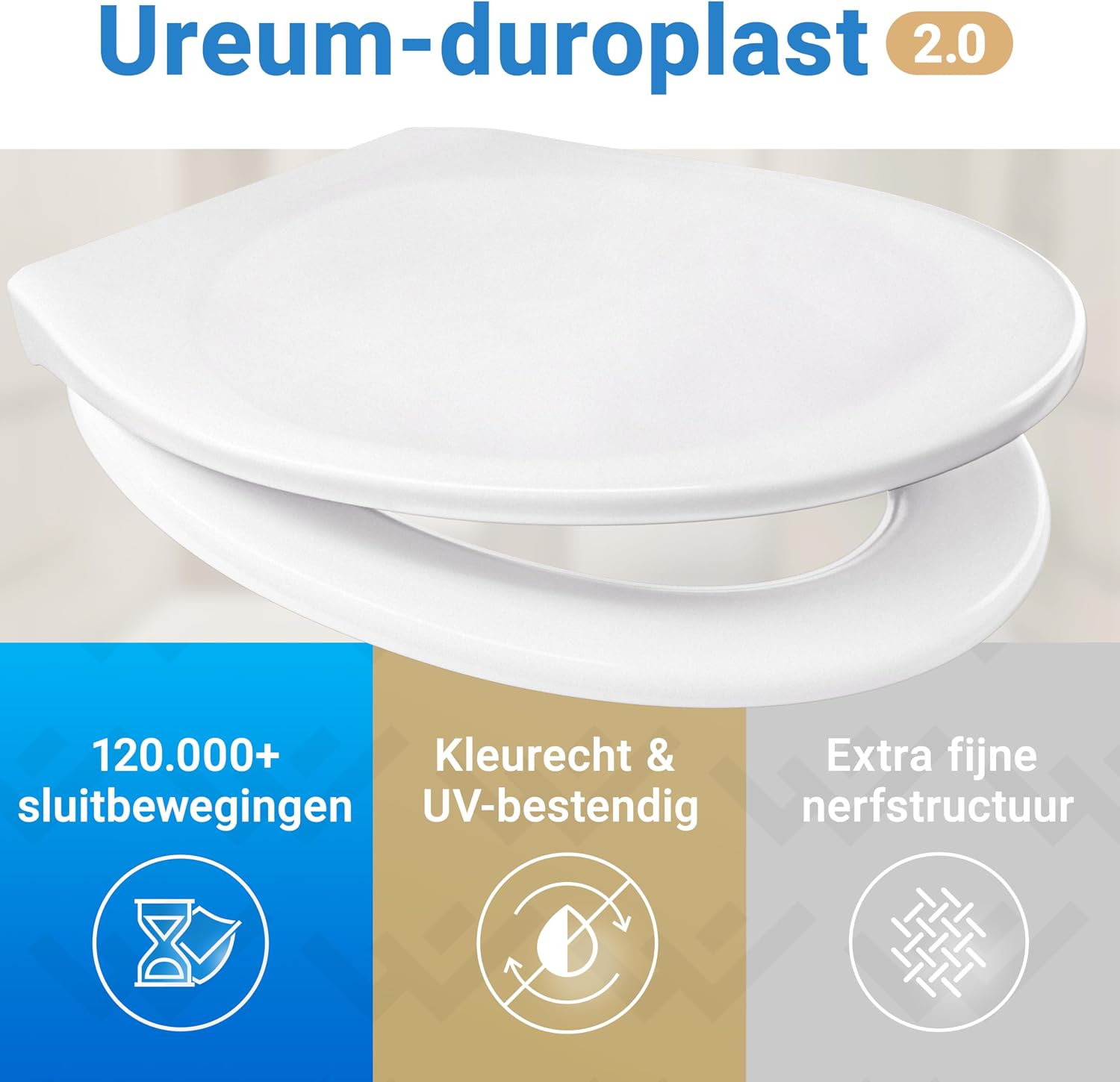 Thumbnail 6 de LOBENSWERK TDE ovale toiletbril met softclose, antibacterieel Duroplast