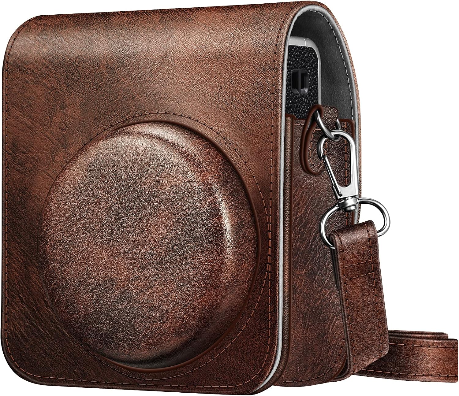 Detalle de Fintie Tasche für Fujifilm Instax Mini 40 – Premium Kunstleder Schutzhülle mit abnehmbarem Riemen