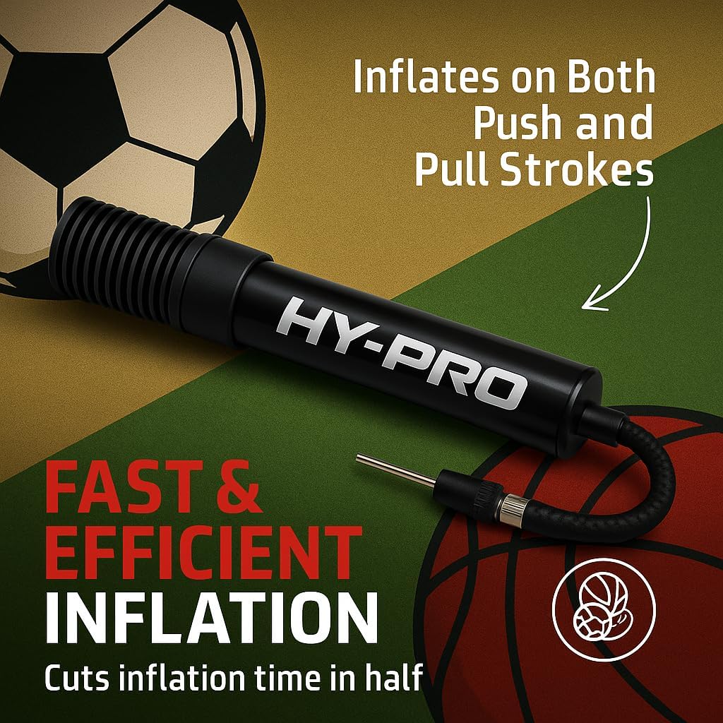 Detalle de Hy-Pro Dual Action Portable Pump – Bike & Football Pump (Compact & Lightweight)